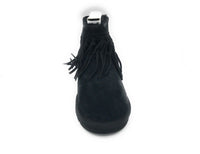 UGG Women's Wynona Fringe Suede Ankle Boot, Black, 8 US - New In Box