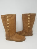 UGG Women's Lo Pro Button Suede Boot Chestnut Size Us 6