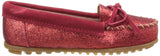 Minnetonka Glitter Moc,Red,12 M US Little Kid