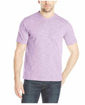 John Henry - Men's Short Sleeve V-Neck Shirt with Pocket - Orchid Petal - XL