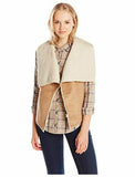 Celebrity Pink Juniors Shearling Vest , Camel, Small