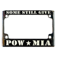 POW MIA You Are Not Forgotten Chrome Motorcycle License Plate Frame