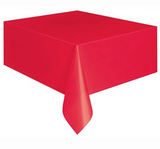 Darice Red Rectangle Plastic Table Cover 54" x 108"
