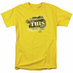 Trevco - Men's Taxi TV Show "Flag This Down" Graphic T-Shirt - Yellow - Medium