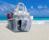 7 Pocket Shower Caddy Tote, Grey - Keep Your Shower Essentials Within Easy Reach