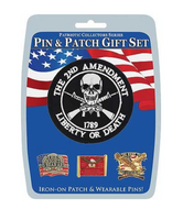 The Second Amendment, Liberty or Death, Pin & Patch Gift Set