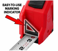QUICKDRAW PRO Easy-Read Self Marking 25' Foot Tape Measure w/Built in Pencil