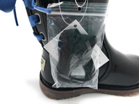 UGG Toddler's Corene Leather Patent Boot w/Satin Ribbon, Black, 6 M US Toddler