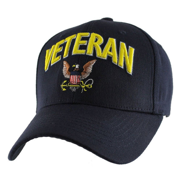 U.S. Navy Veteran Stretch Fit Cap, Navy Blue