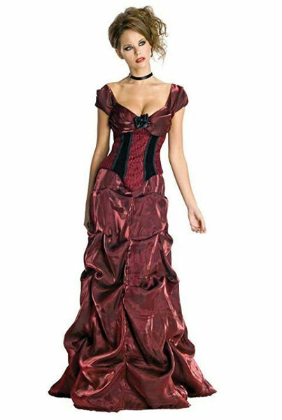 Secret Wishes Dark Rose Costume Dress, Burgundy/Black, Medium