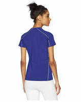 ASICS Women's Jr. Upcourt Shorts Sleeve Jersey, Royal/White, Large