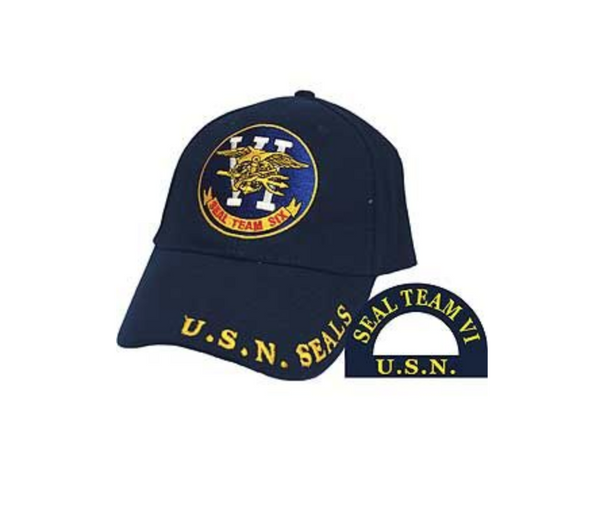 U.S. Navy Seal Team Six Baseball Hat Cap [Navy Blue-Adjustable]