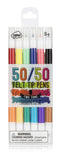 NPW 50/50 Double-Ended Felt Tip Pens, 6-Count