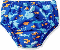 Swim Time Boys' Reusable Swim Diaper UPF 50+ with Side Snaps, Blue, Small 3-6M