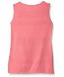 Dream Star Girls' Little Vest with Sequin and Lace Tank 2-Fer, Sand Pink C, Lrg