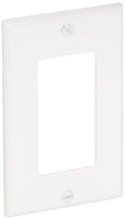 Light Switch Cover - White Plastic Decorator Wall Plate