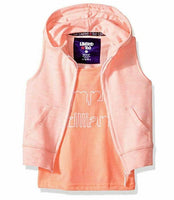 Limited Too Big Girls Knit Top and Vest Set, Neon Light Coral, 10/12
