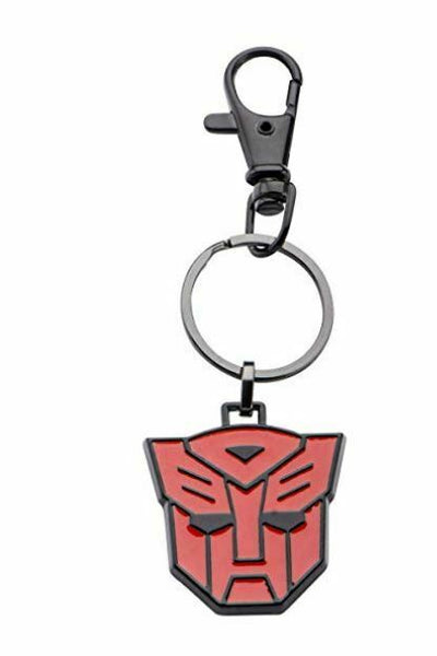 Transformers Metal & Black Autobot Logo Key Chain, Black/Red