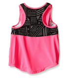 CB Sports Girls' Big Active Racer Back Performance Tank, Neon Hot Pink, 14/16