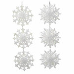 Kurt Adler 9.5-Inch Acrylic White Cluster Set of 2 Snowflake Ornament Set