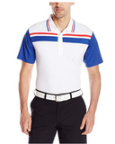 PGA TOUR Men's Golf Performance Short Sleeve Polo Shirt, Bright White, X-Large