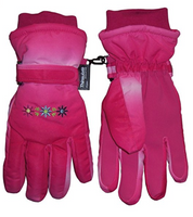 N'Ice Caps Girls Thinsulate and Waterproof Multi Color Tye Dye Floral Ski Gloves