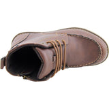 Crevo Buck Brown Boys Synthetic Boots, Lace-Up/Side-Zip, Youth US 2