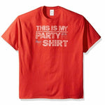 FREEZE Men's This is My Party Election T-Shirt, Red, X-Large