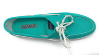 Sperry Top-Sider Women's Bahama Two-Eye White Cap Boat Shoe Pool Green 6 M US