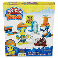 Play-Doh Town Road Worker With Jackhammer, Shovel, Pup and 3 Cans of Play-Doh