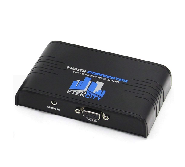 Etekcity VGA Auido to HDMI 720p/1080p Scaler Converter Adapter Box for Laptop/PC