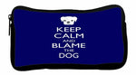 Rikki Knight Keep Calm and Blame The Dog - Blue Color - Pencil Case