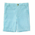 Masala Baby Boys Baby Crosby Shorts Stripe Turquoise, 3-6M