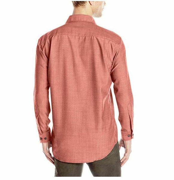 Pendleton Men's Blaine Shirt, Red Chambray Large