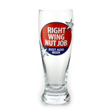 Our Name is Mud “Right Wing Nut Job” Funny Pilsner Glass, 16 oz.