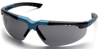 Pyramex Reatta Safety Eyewear - Blue-Charcoal Frame/Gray Lens