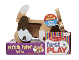Melissa & Doug Playful Puppy Wooden Pull Toy for Beginner Walkers 18 Months+