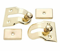 First Watch Security Polished Brass Window Vent Lock (2-Pack)