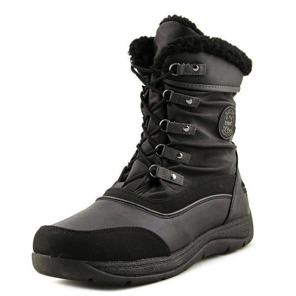 Totes Womens Vail Snow Boot, Waterproof All Weather Boot, Black, 8 B(M) US