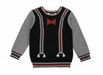 Petit Lem Boys' Lil Mister Knit Sweater, Black, 6
