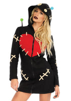 Leg Avenue Women's Cozy Voodoo Doll Costume, Black, Medium