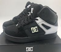 DC Shoes Boys Rebound High Top Skate Shoe Black White Toddler Size 7 M US