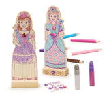 Melissa & Doug Decorate-Your-Own Wooden Princess Dolls Craft Kit