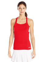 ASICS Womens Rally Tank, Red/White, Xx-Large