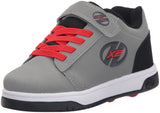 Dual Up X2 Solid Sneaker, Grey/black/Red, 2 M US Little Kid