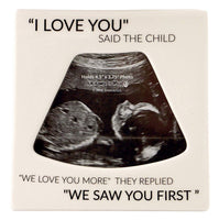Enesco Our Name Is Mud “Saw You First Sonogram” Ceramic Photo Frame, 4”x5”