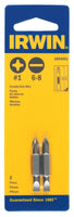 Irwin Tools 3054001 Double End Bit 1P/6-8 SL, Fastener Drive, 2 Piece