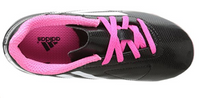 adidas PerformConquisto Firm-Ground J Soccer Cleat, Black/White/Pink,4.5 Big Kid