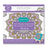 Forever in Time, Mandala, Living Art Therapy Adult Coloring Paper Pad (SP628D)