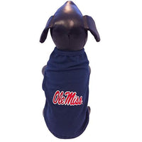 NCAA Mississippi Ole Miss Rebels Collegiate Cotton Lycra Dog Shirt XS